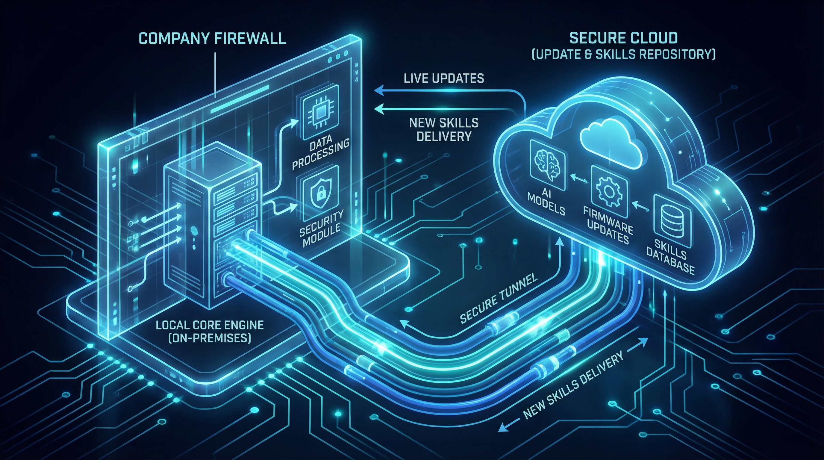 企业 AI Memory Layer 与混合架构示意